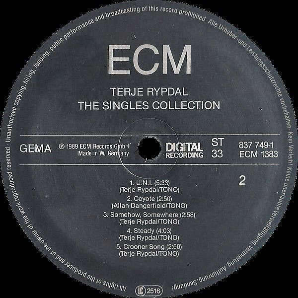 TERJE RYPDAL - The Singles Collection