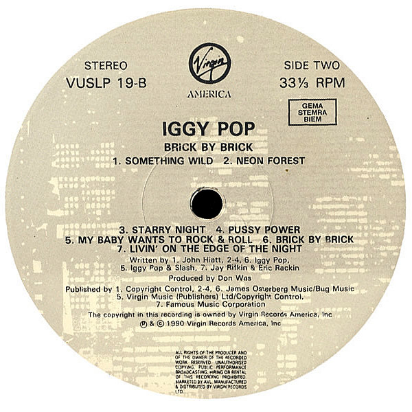 Iggy Pop Brick By Brick Music On Click Virgin America
