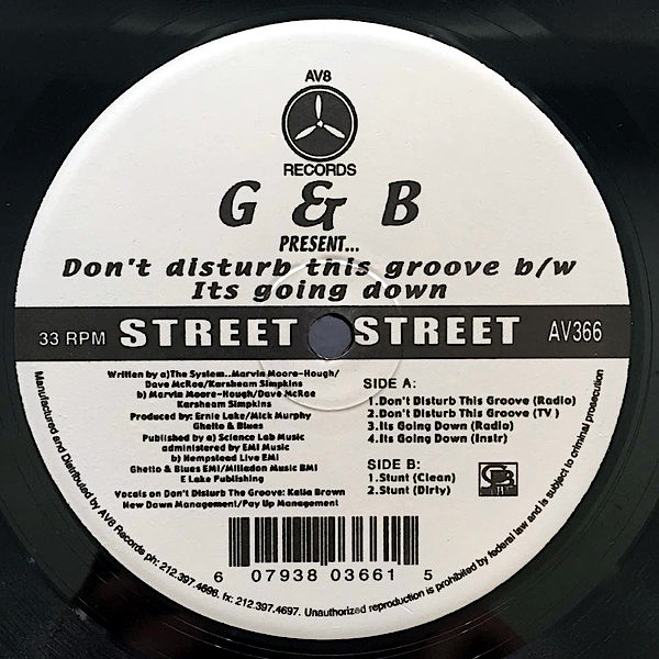 G & B Don't Disturb This Groove/It's Going Down